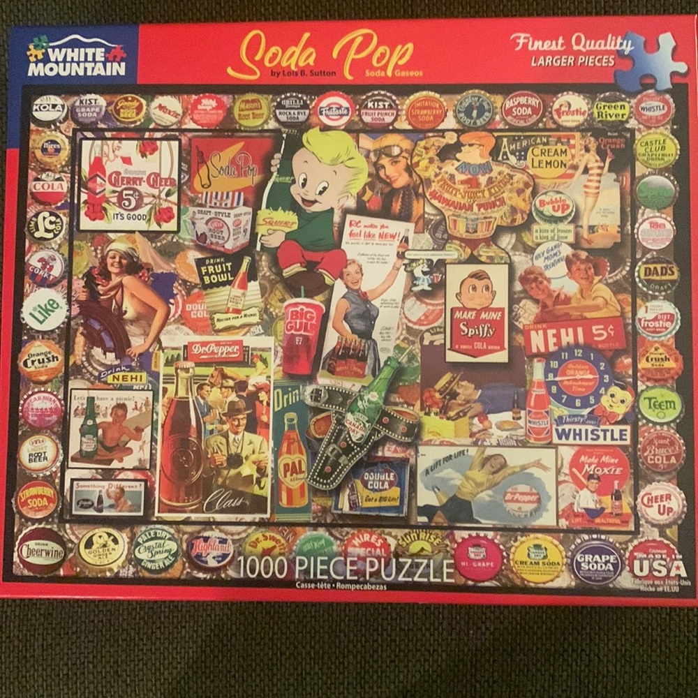 White Mountain 1000 piece puzzle. Soda Pop.